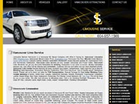 Screenshot representing the Black Car Services website project