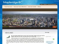 Screenshot representing the Maple Ridge Limo website project