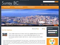 Screenshot representing the Surrey Limousine website project